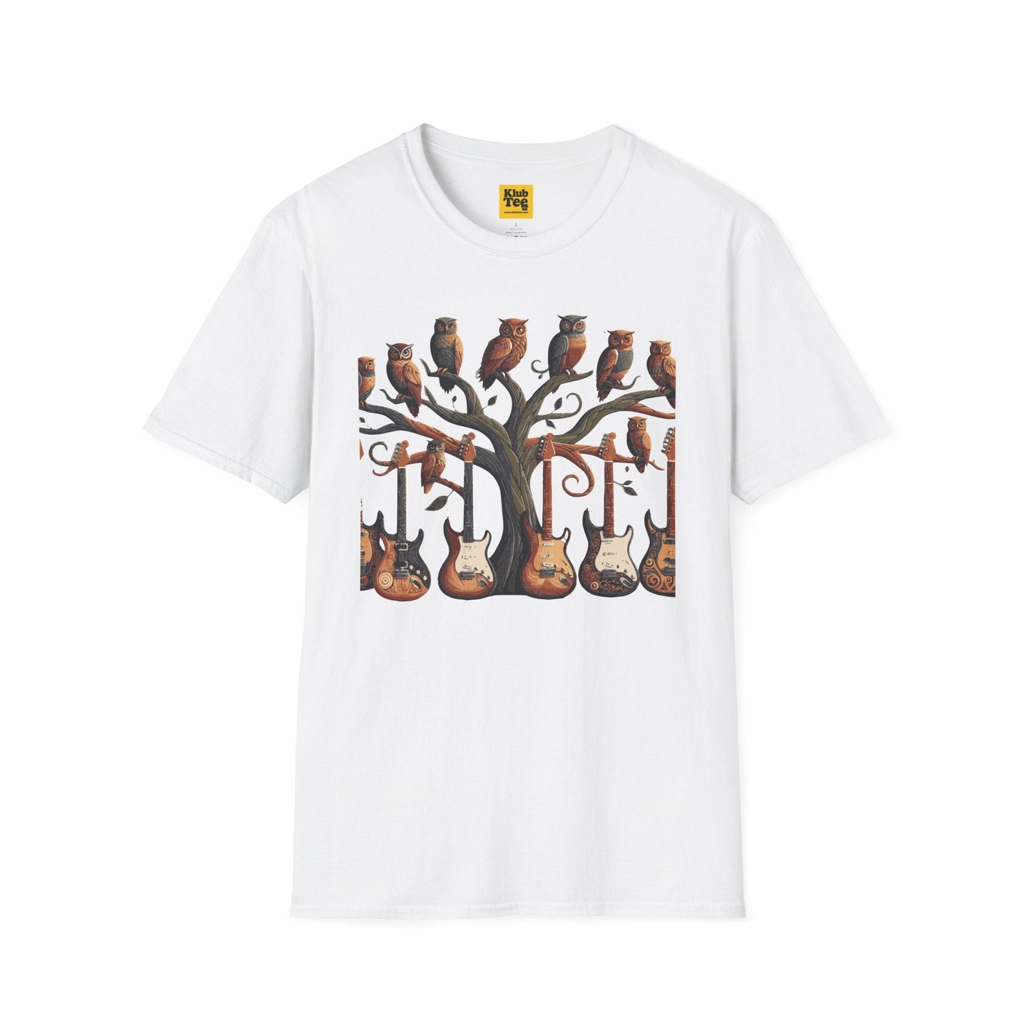 Whimsical Guitar Tree T-Shirt - Nature Music
