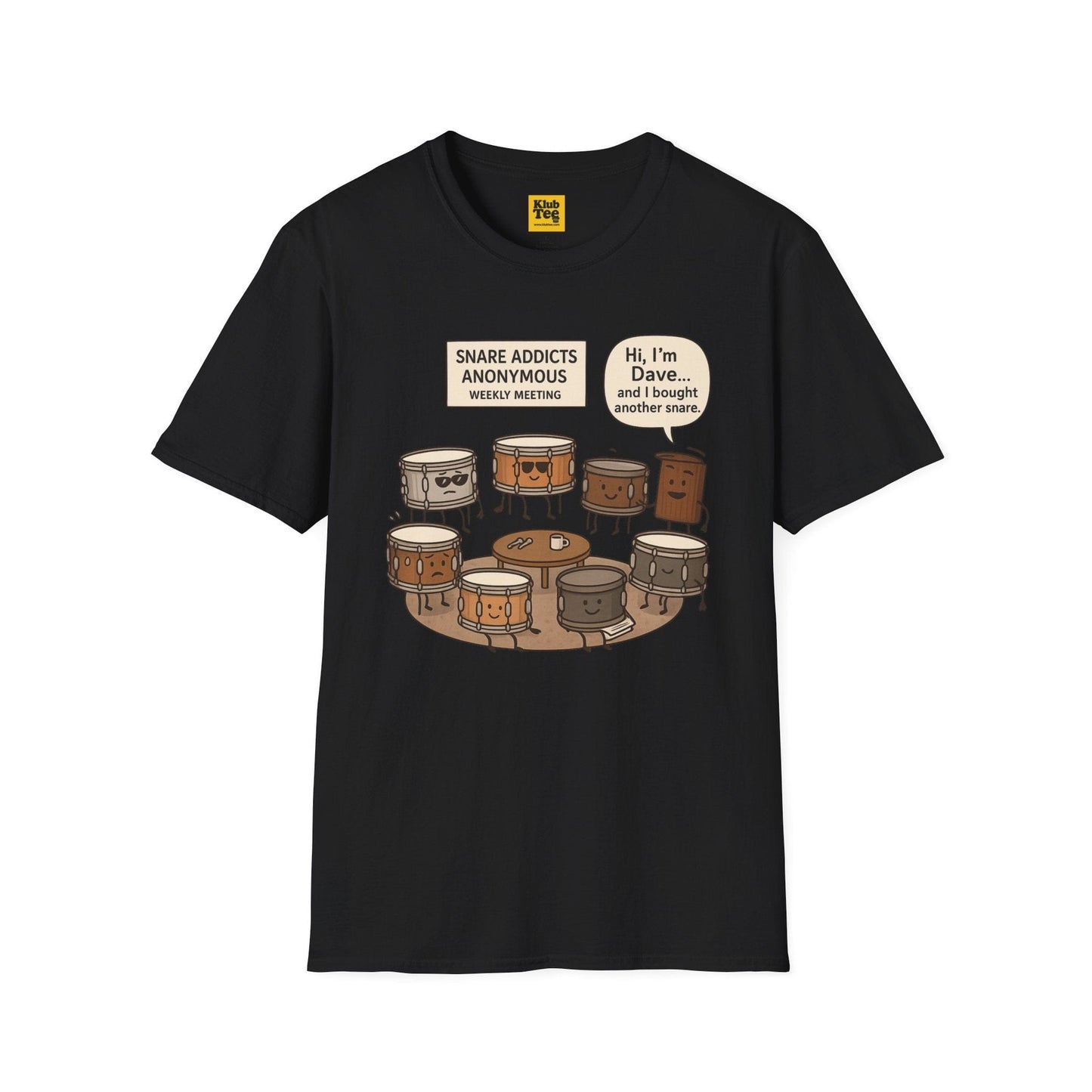Snare Addicts Anonymous T-Shirt - Drummer Humor