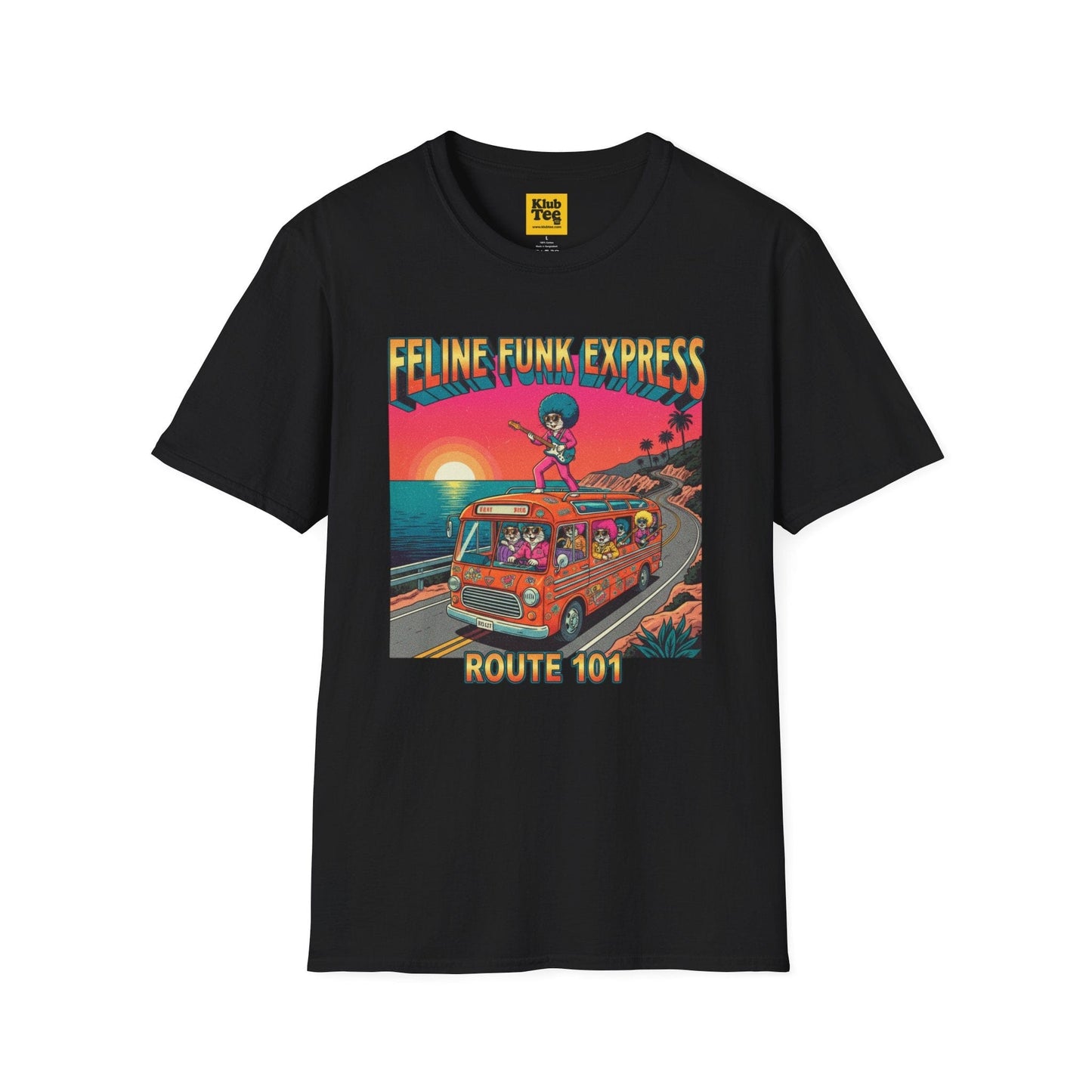 Feline Funk Express Softstyle Tee - Cat Music Lover