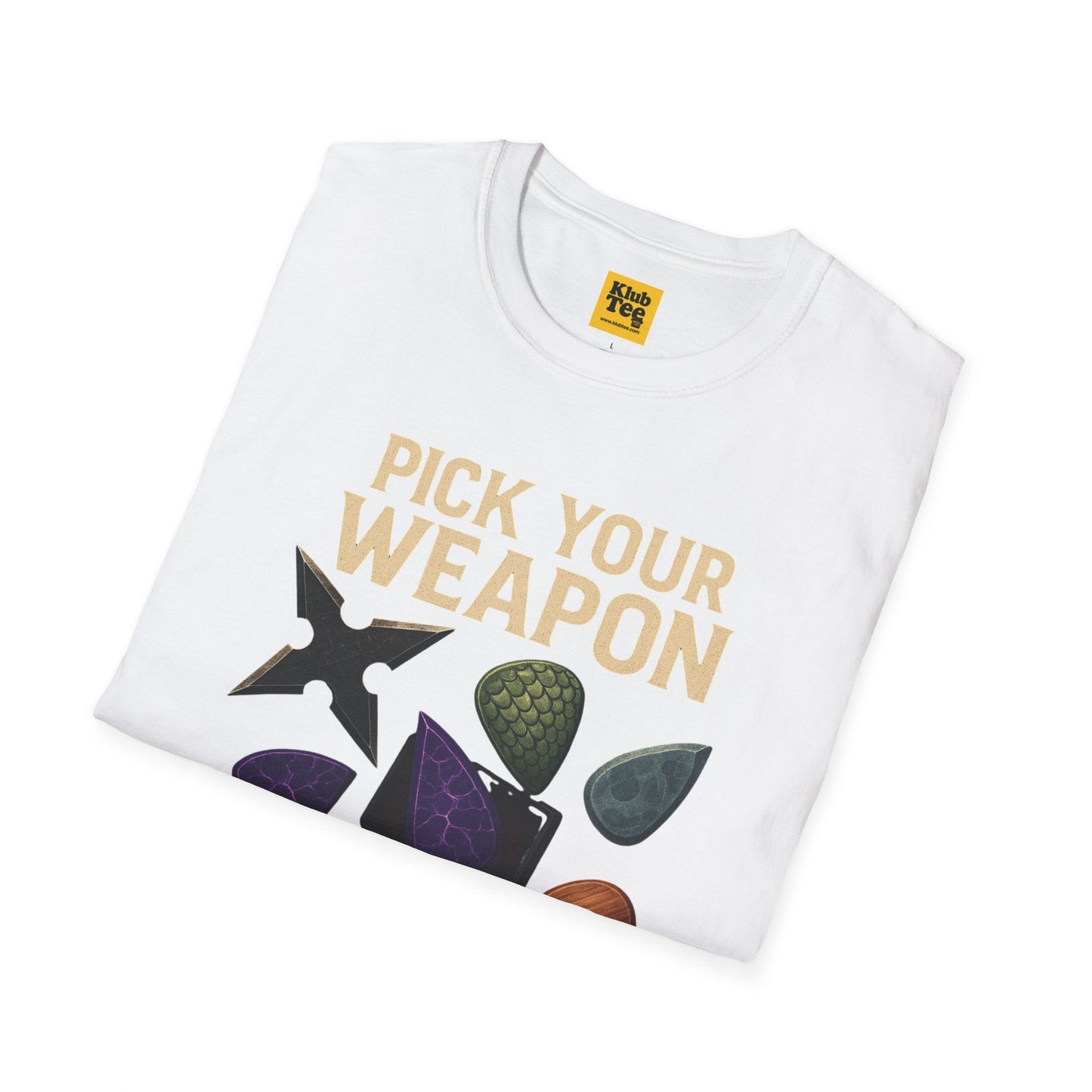 Pick Your Weapon T-Shirt - Guitar Choice