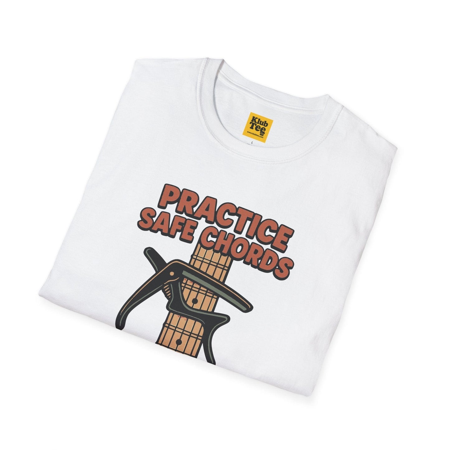 Practice Safe Chords T-Shirt - Guitar Humor