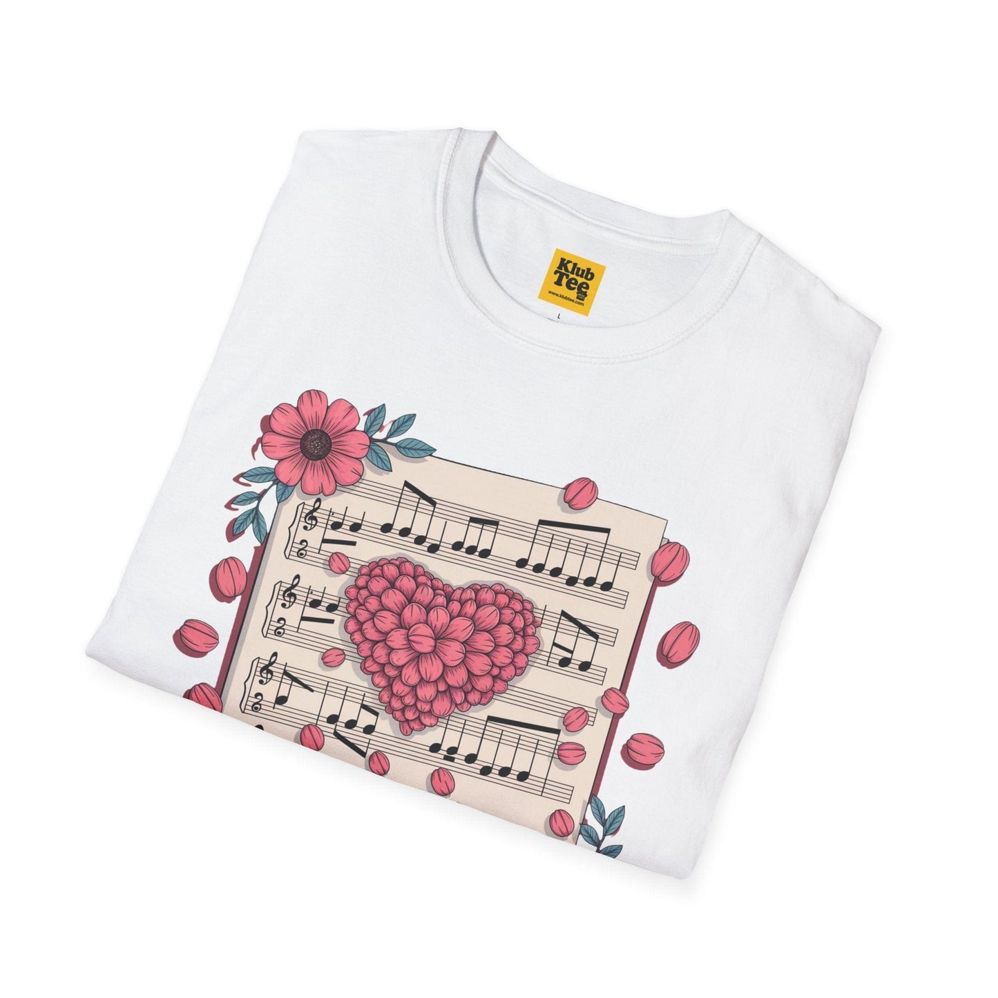 Romantic Music Notes T-Shirt - Love Song