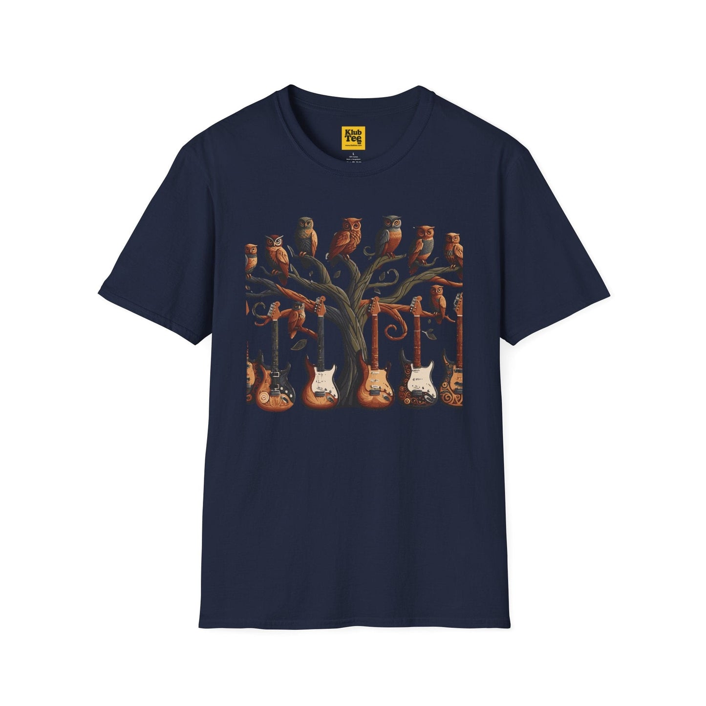 Whimsical Guitar Tree T-Shirt - Nature Music