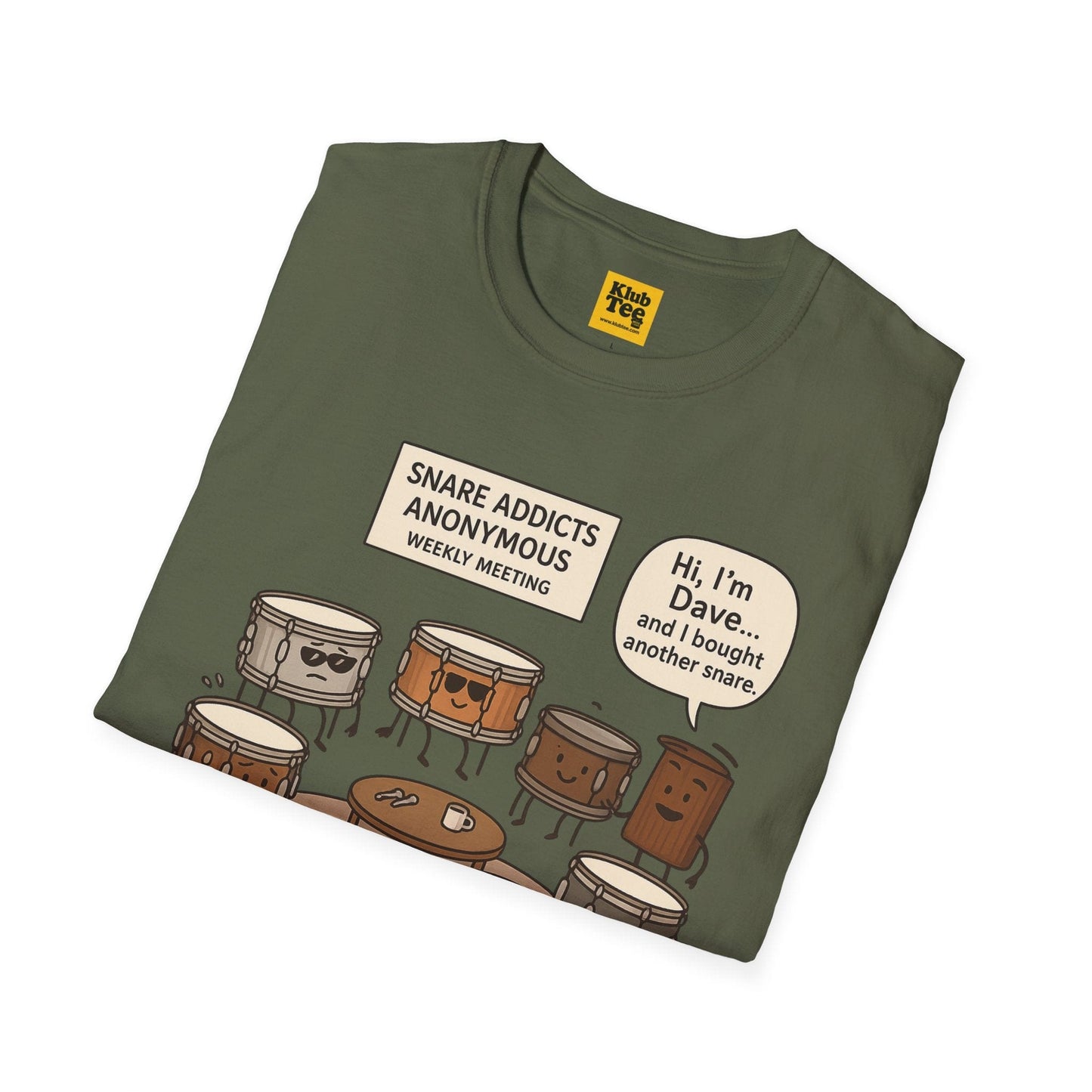 Snare Addicts Anonymous T-Shirt - Drummer Humor