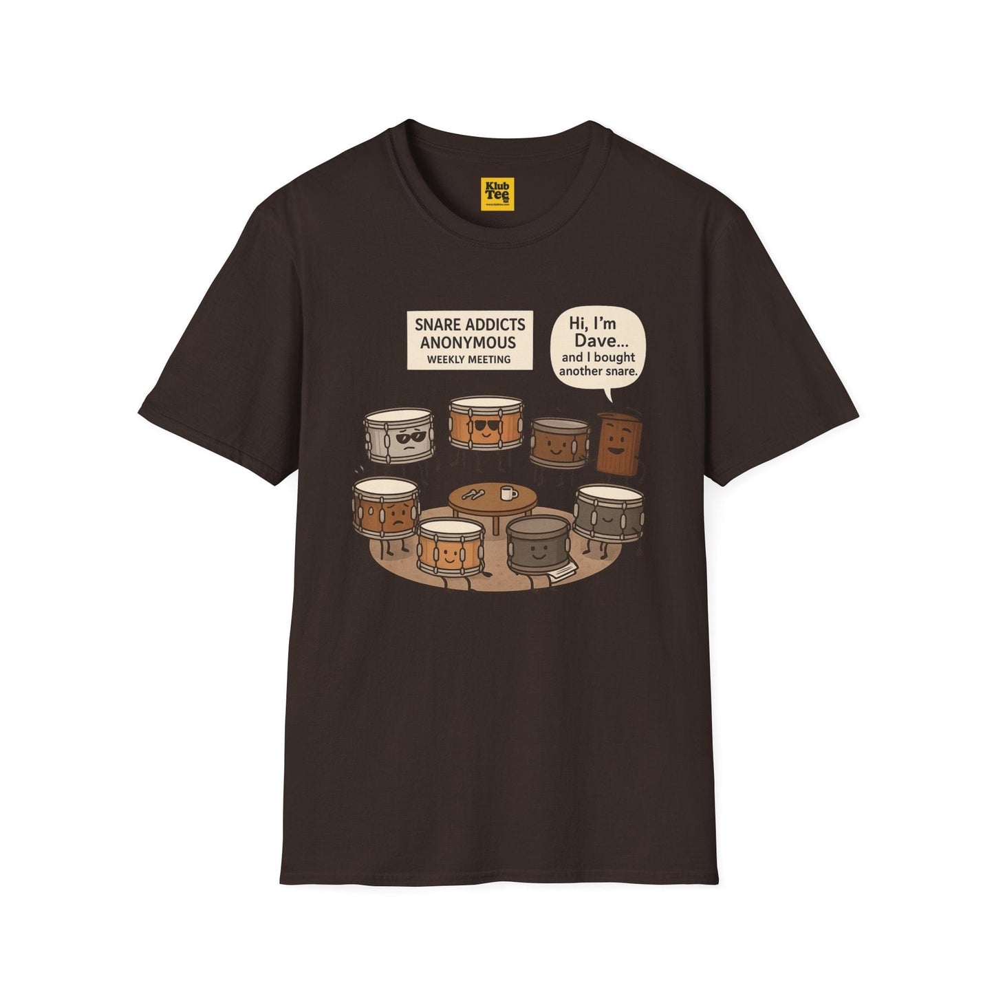 Snare Addicts Anonymous T-Shirt - Drummer Humor