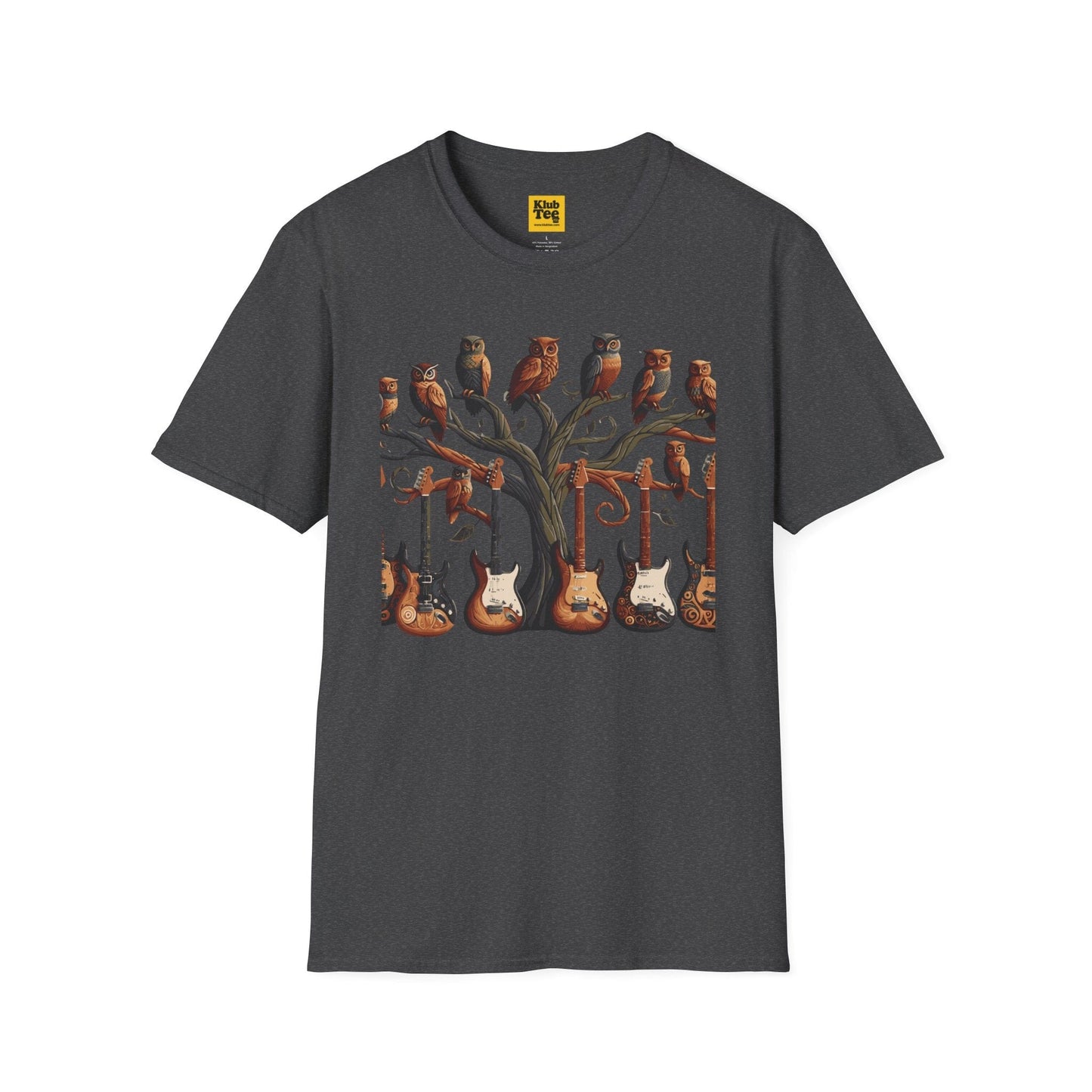 Whimsical Guitar Tree T-Shirt - Nature Music