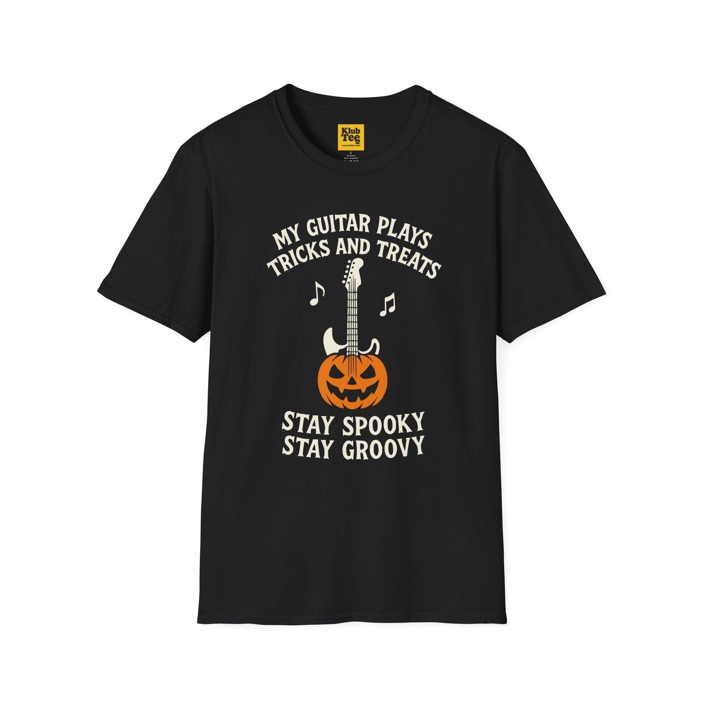 Halloween Guitar T-Shirt - Spooky Music Design
