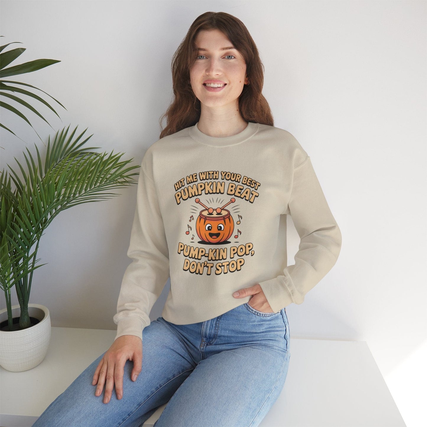 Pumpkin Beat Halloween Sweatshirt - Cozy Music Tee