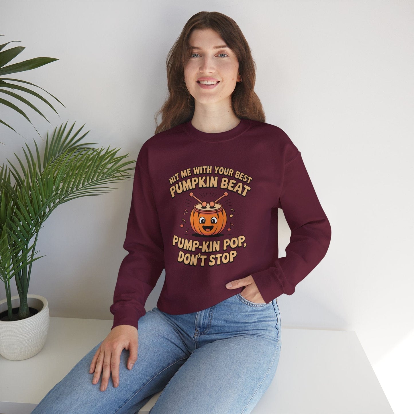 Pumpkin Beat Halloween Sweatshirt - Cozy Music Tee