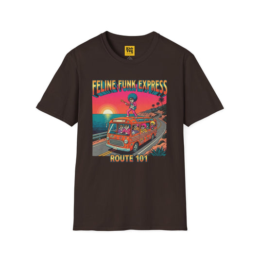 Feline Funk Express Softstyle Tee - Cat Music Lover