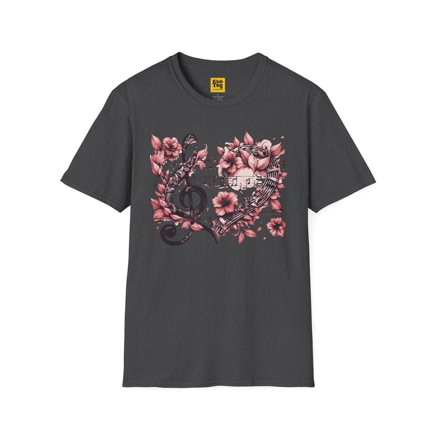 Floral Music Note T-Shirt - Single Note Design