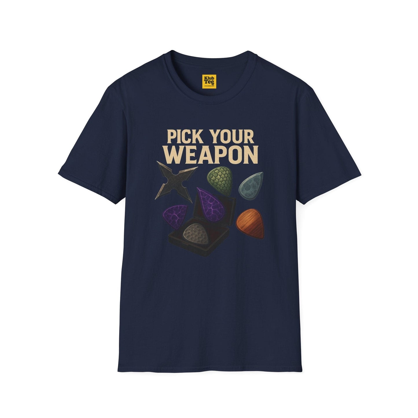 Pick Your Weapon T-Shirt - Guitar Choice