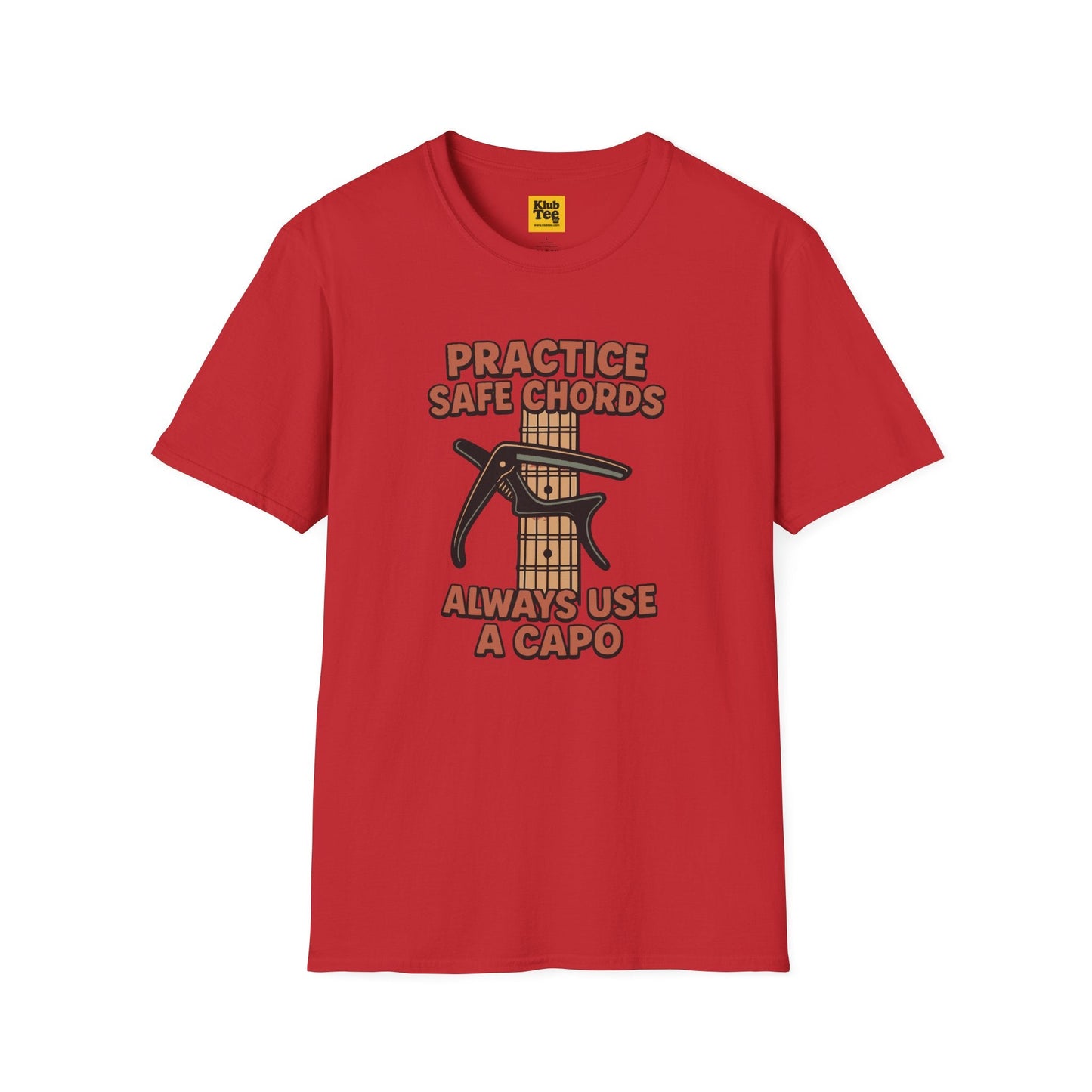 Practice Safe Chords T-Shirt - Guitar Humor