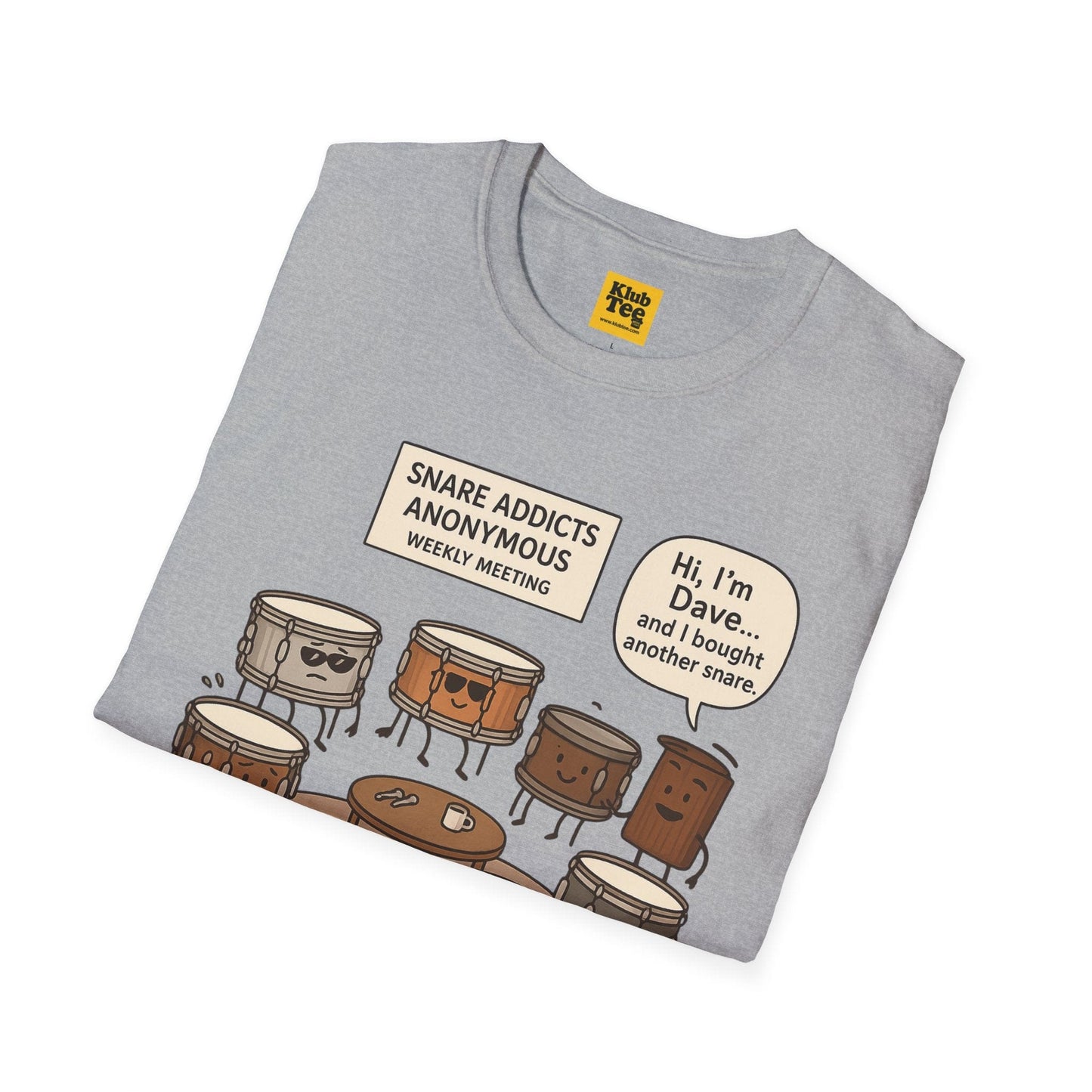 Snare Addicts Anonymous T-Shirt - Drummer Humor