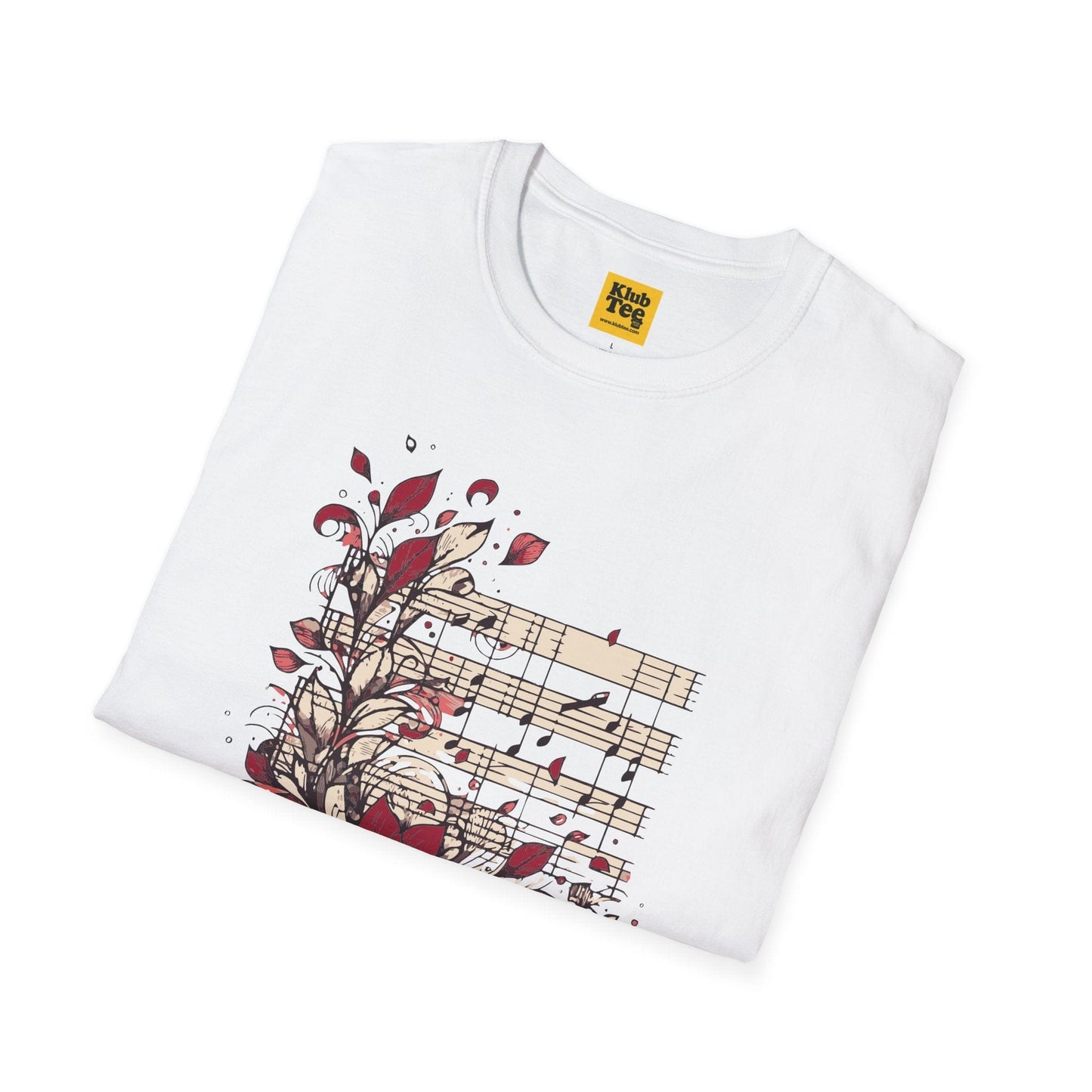Floral Music Notes T-Shirt - Garden Melody