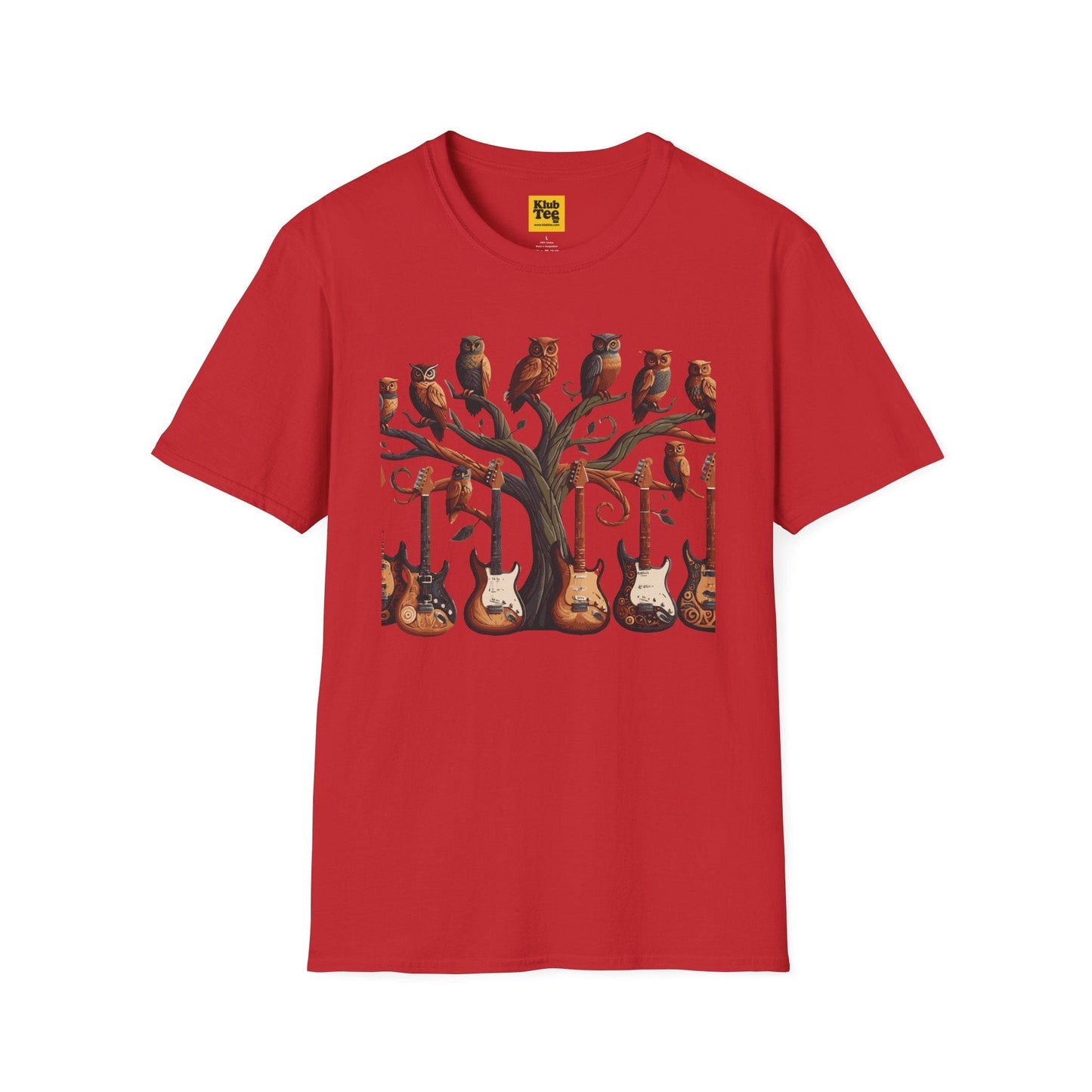 Whimsical Guitar Tree T-Shirt - Nature Music