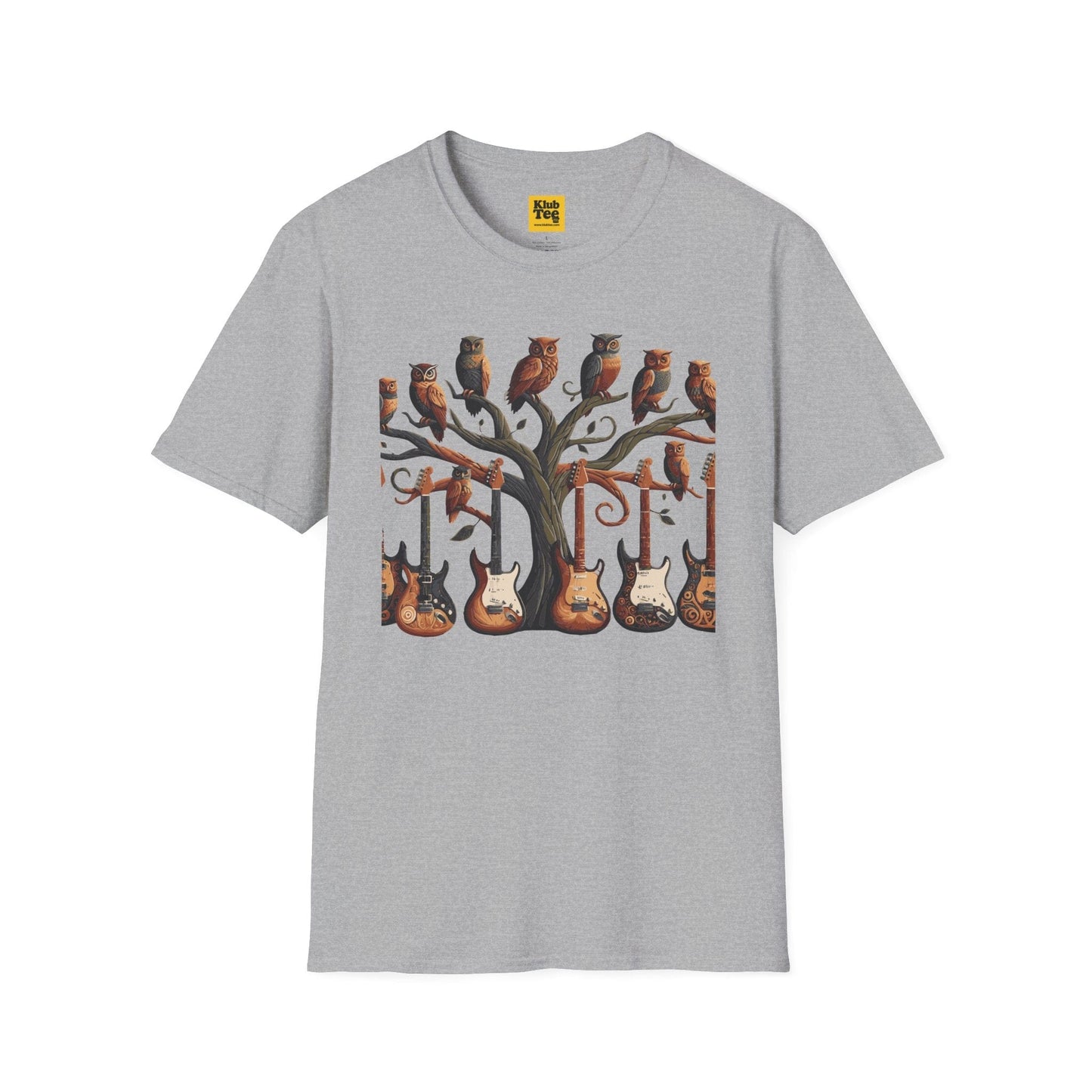 Whimsical Guitar Tree T-Shirt - Nature Music