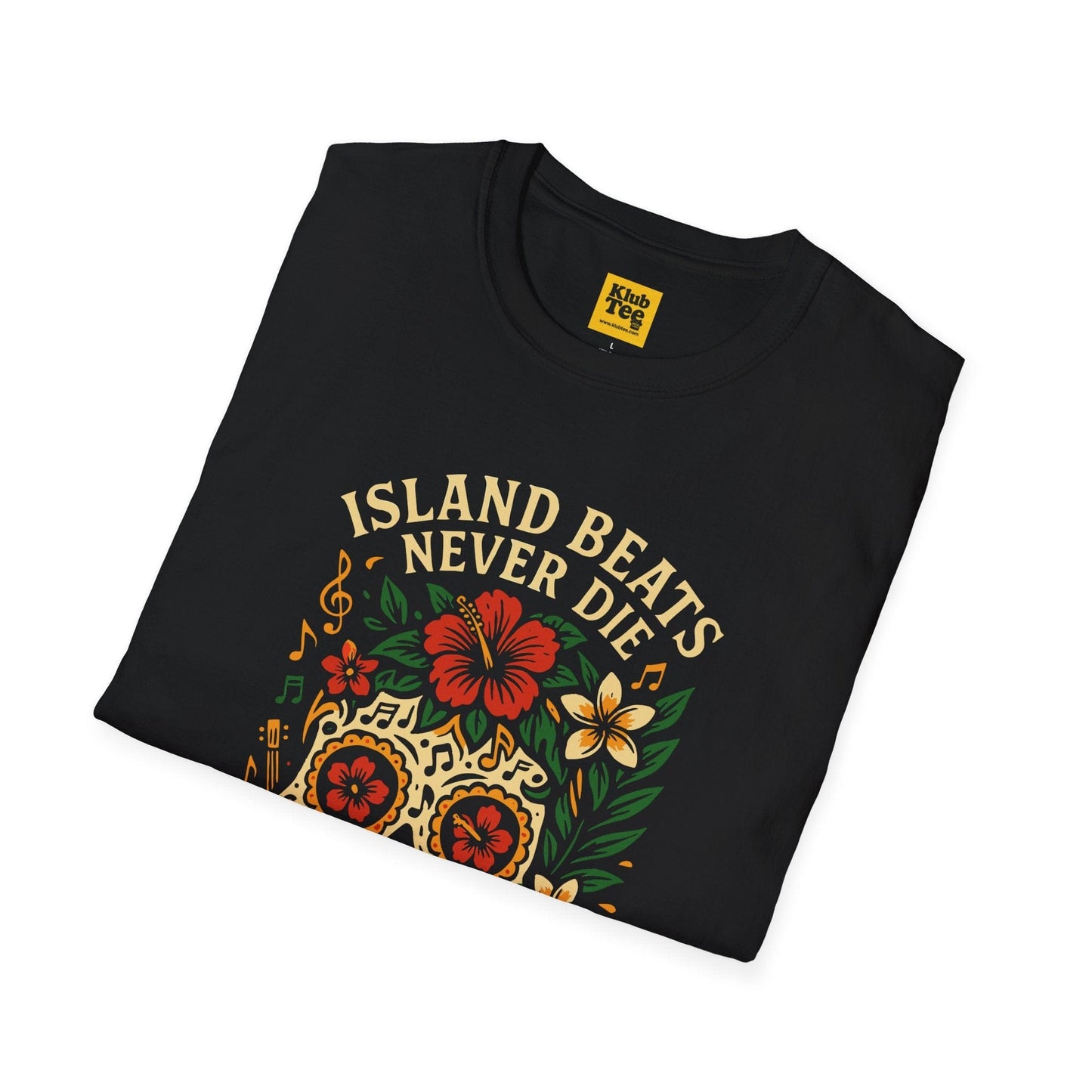 Skull & Floral Rock T-Shirt - Gothic Design