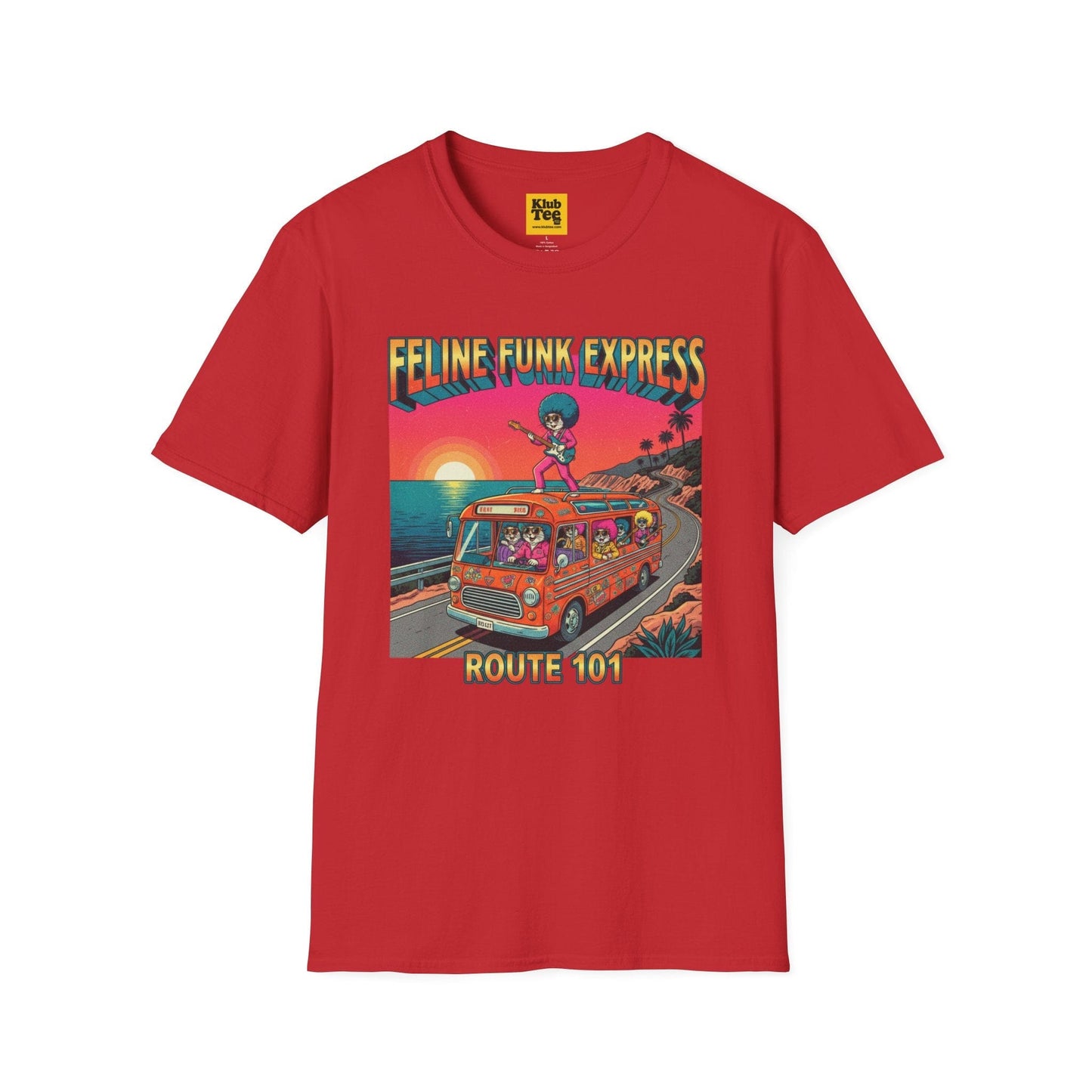Feline Funk Express Softstyle Tee - Cat Music Lover