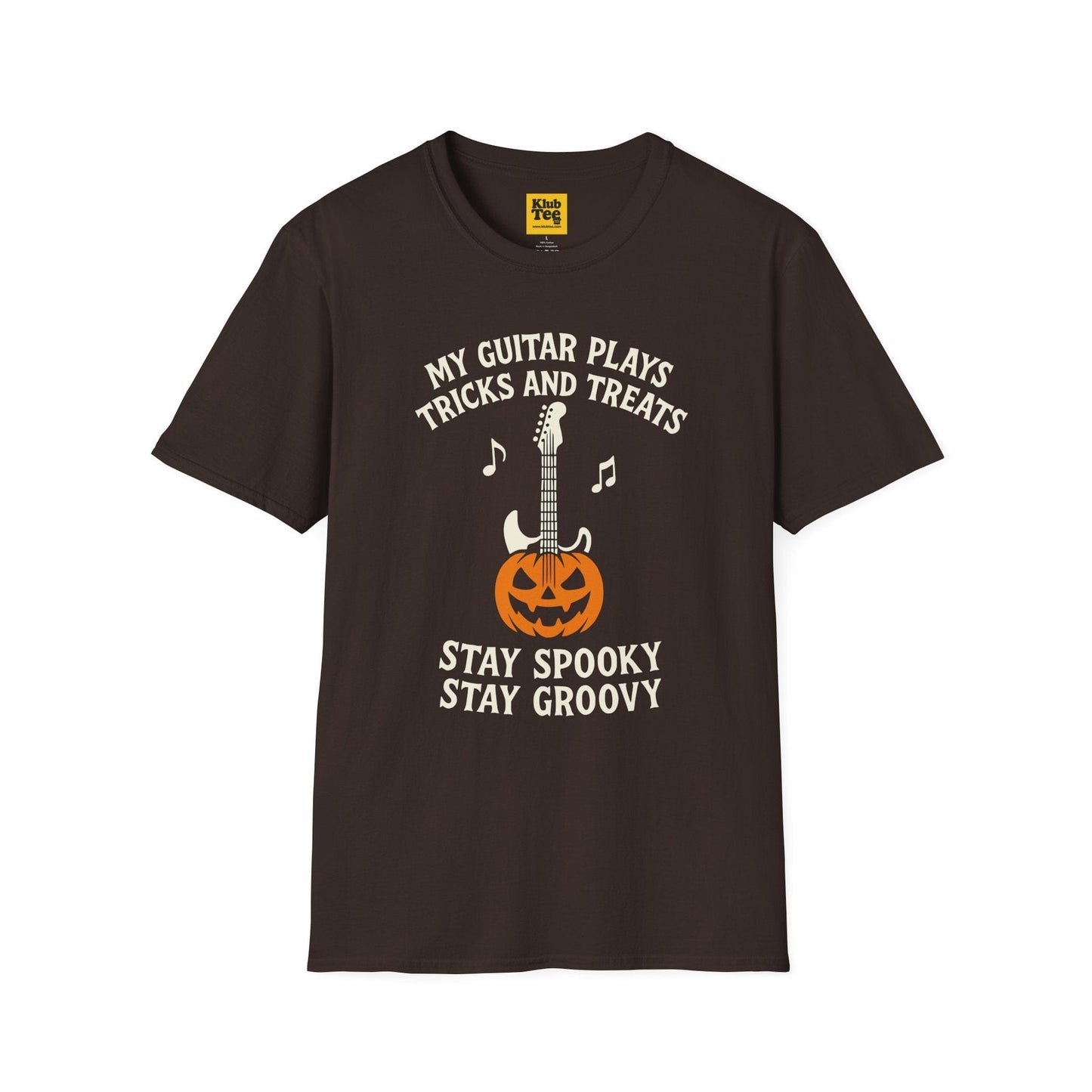 Halloween Guitar T-Shirt - Spooky Music Design