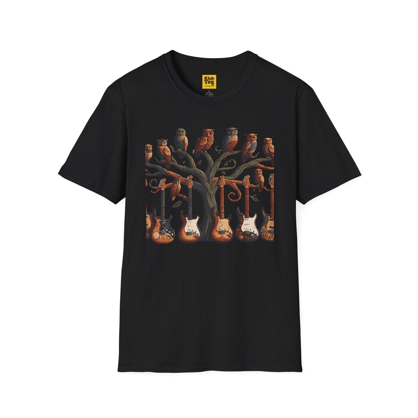 Whimsical Guitar Tree T-Shirt - Nature Music