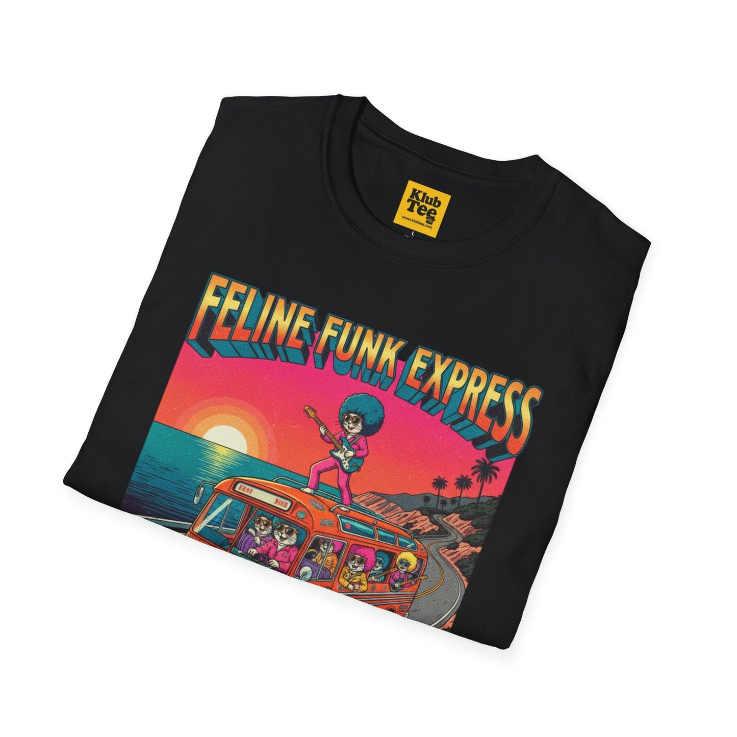 Feline Funk Express Softstyle Tee - Cat Music Lover