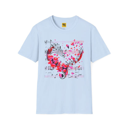 Floral Music Notes T-Shirt - Perfect Gift
