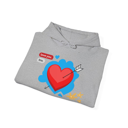 Love You Heart Hoodie - Gift for your love
