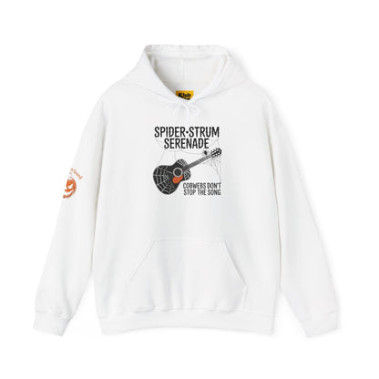 Spider-Strum Serenade Halloween Hoodie - Music Spook