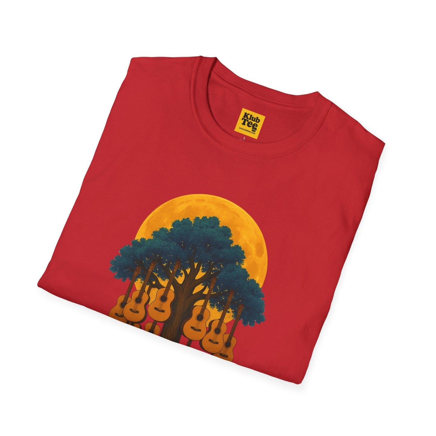 Moon Tree Guitar T-Shirt - Artistic Design