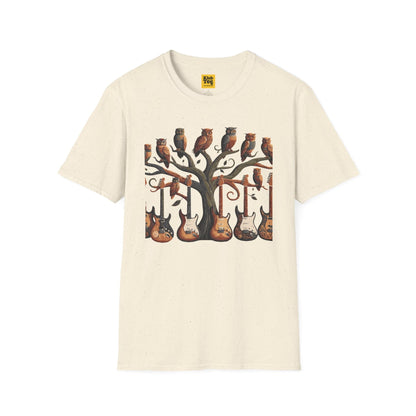 Whimsical Guitar Tree T-Shirt - Nature Music