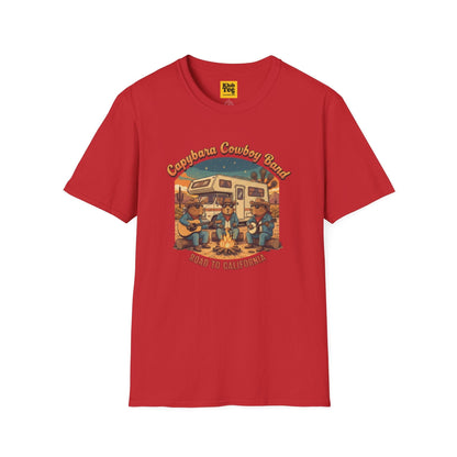Capybara Cowboy Band T-Shirt - Road Trip Adventure Tee
