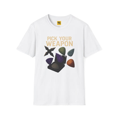 Pick Your Weapon T-Shirt - Guitar Choice
