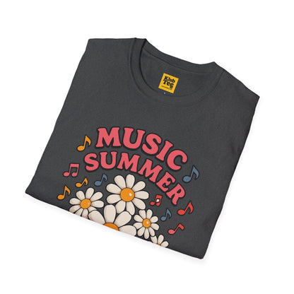 Summer Floral Music T-Shirt - Seasonal Design