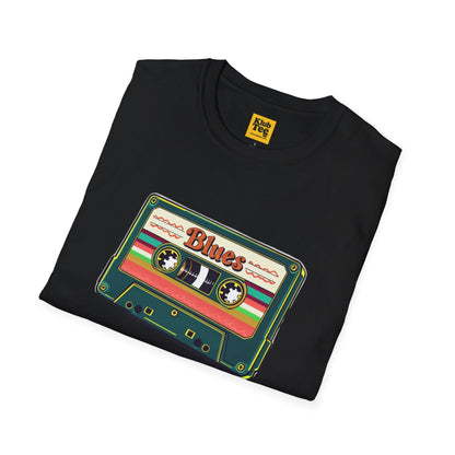 Vintage Blues Cassette T-Shirt - Retro Music