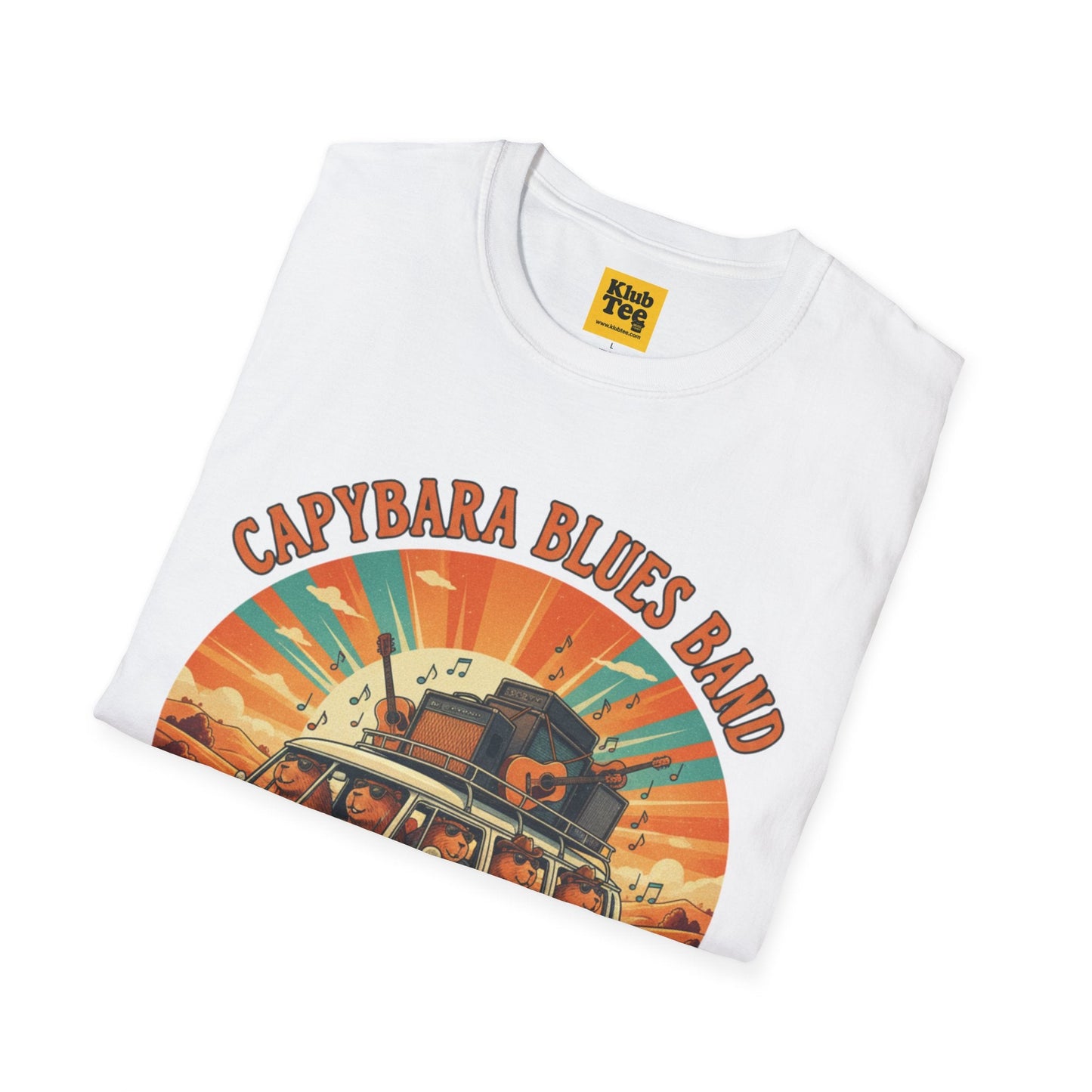 Capybara Blues Band T-Shirt - Vintage Road Trip Tee