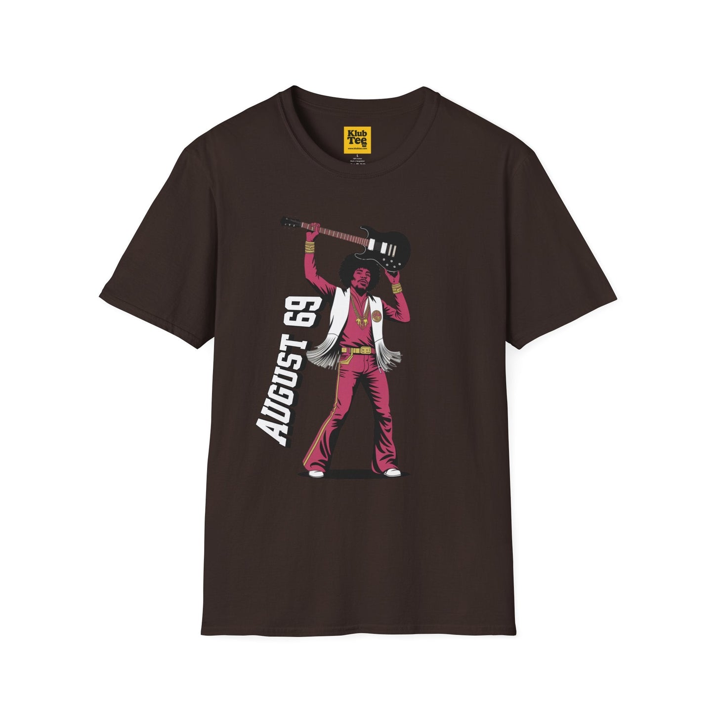 August 69 Guitar Rock Tee | Retro Musician Graphic