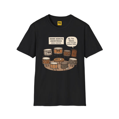 Snare Addicts Anonymous T-Shirt - Drummer Humor