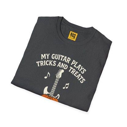 Halloween Guitar T-Shirt - Spooky Music Design