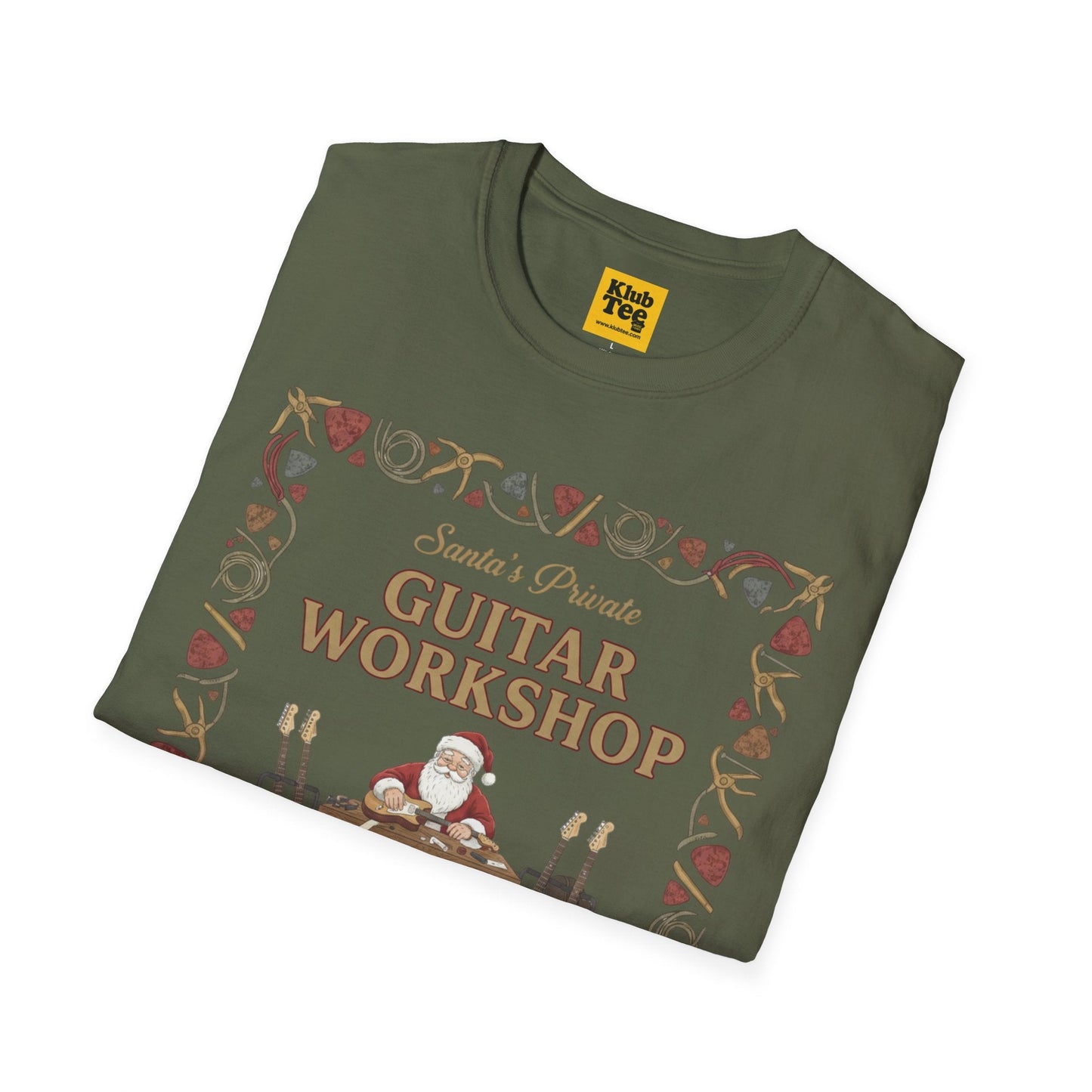 Santa's Guitar Workshop T-Shirt - Christmas Music
