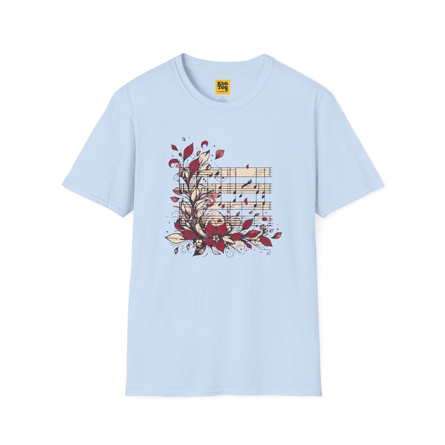 Floral Music Notes T-Shirt - Garden Melody