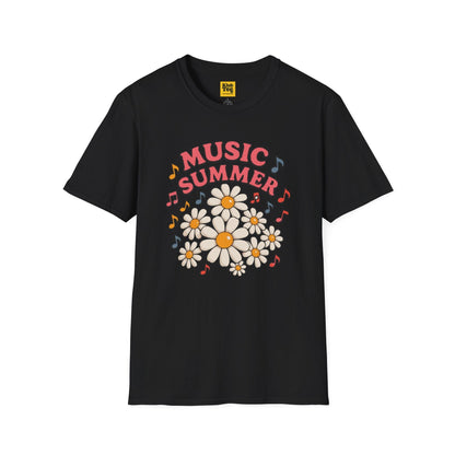Summer Floral Music T-Shirt - Seasonal Design