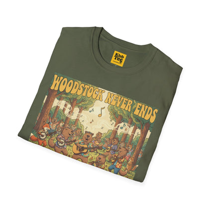 Woodstock Never Ends T-Shirt - Retro Peace Festival