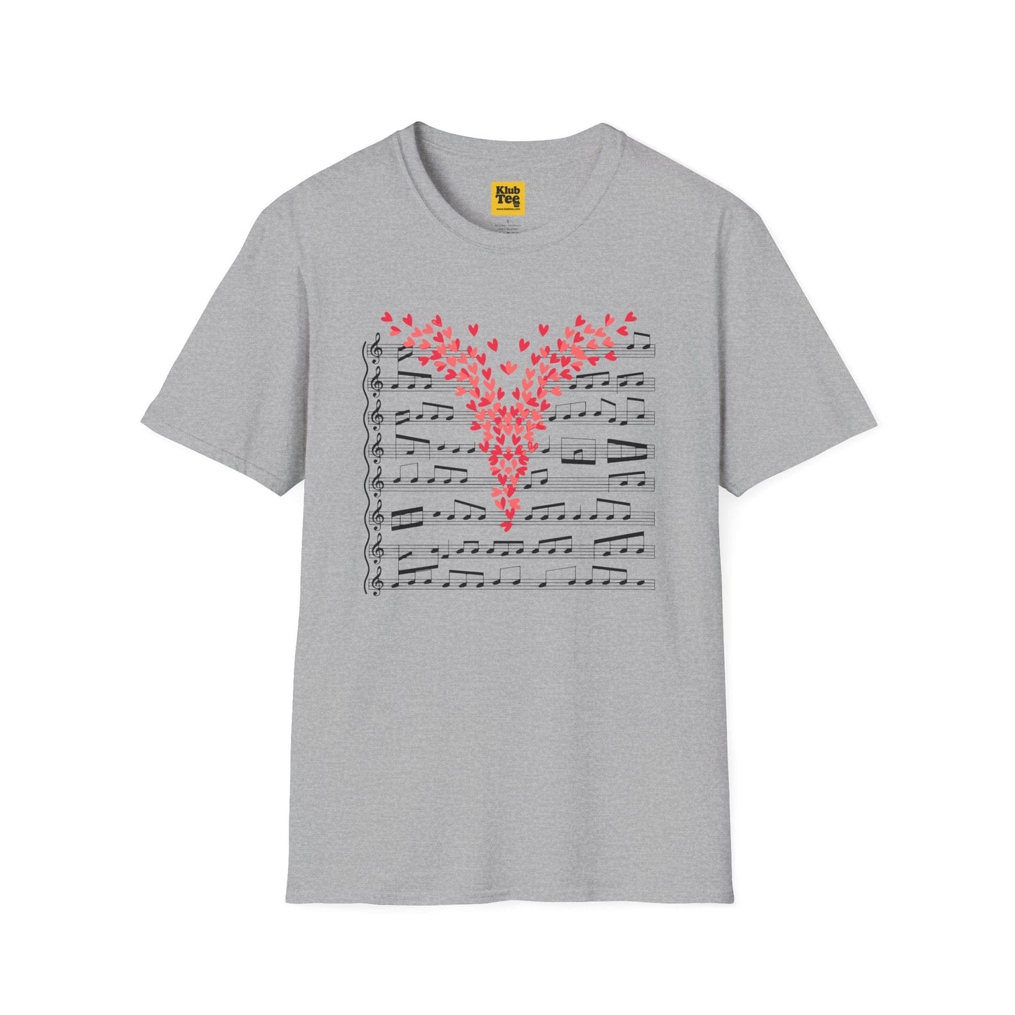 Love Music T-Shirt - Heart-Shaped Notes