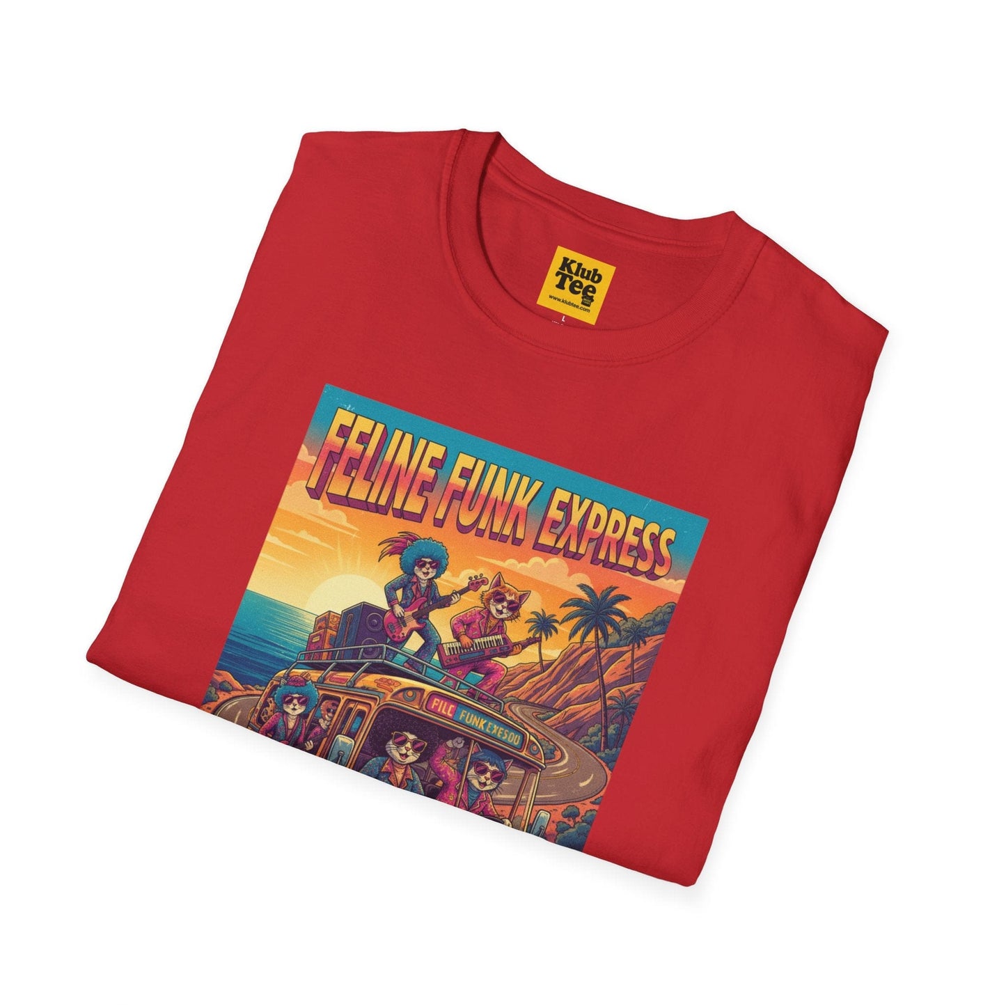Feline Funk Express T-Shirt - Cat Lover Vintage Tee