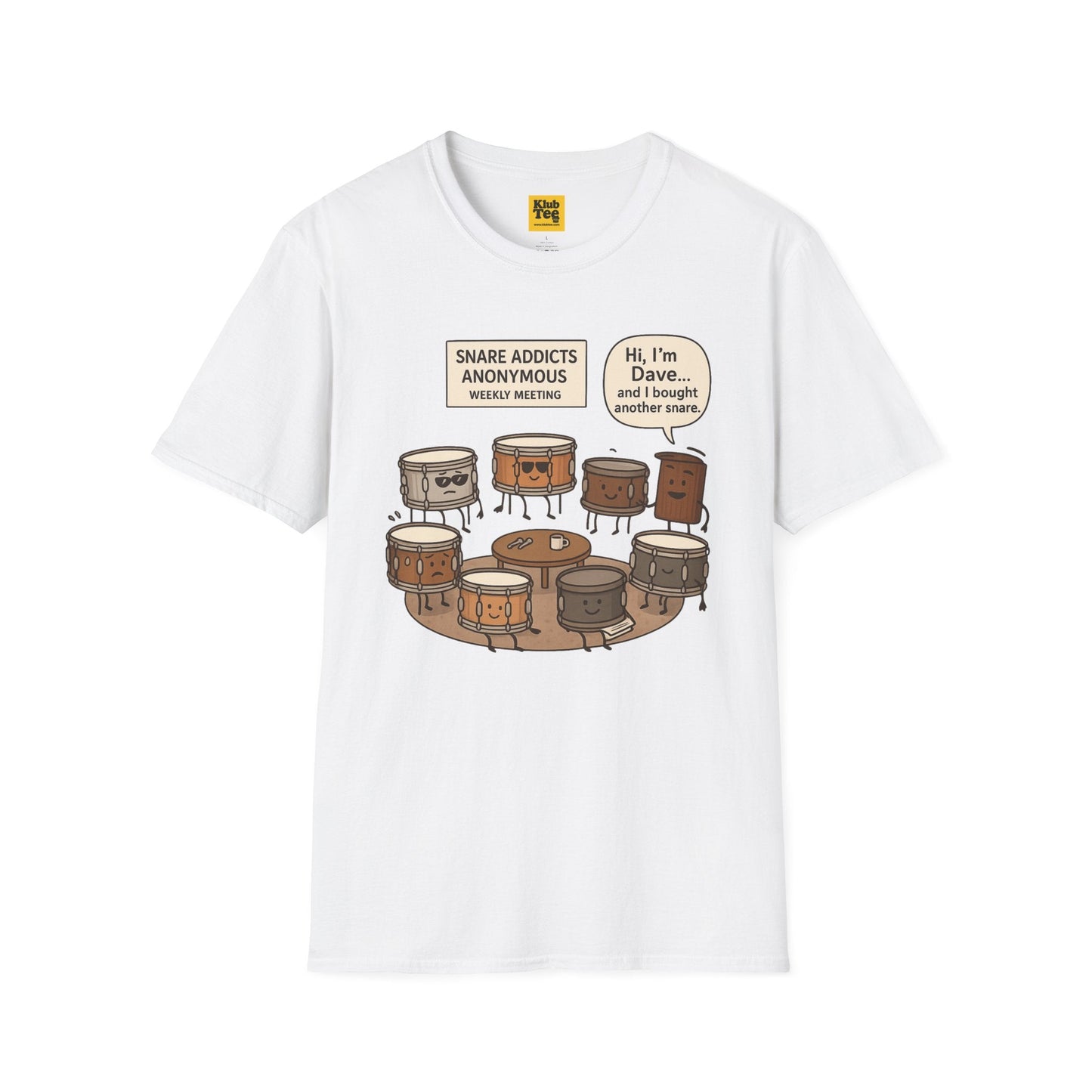 Snare Addicts Anonymous T-Shirt - Drummer Humor
