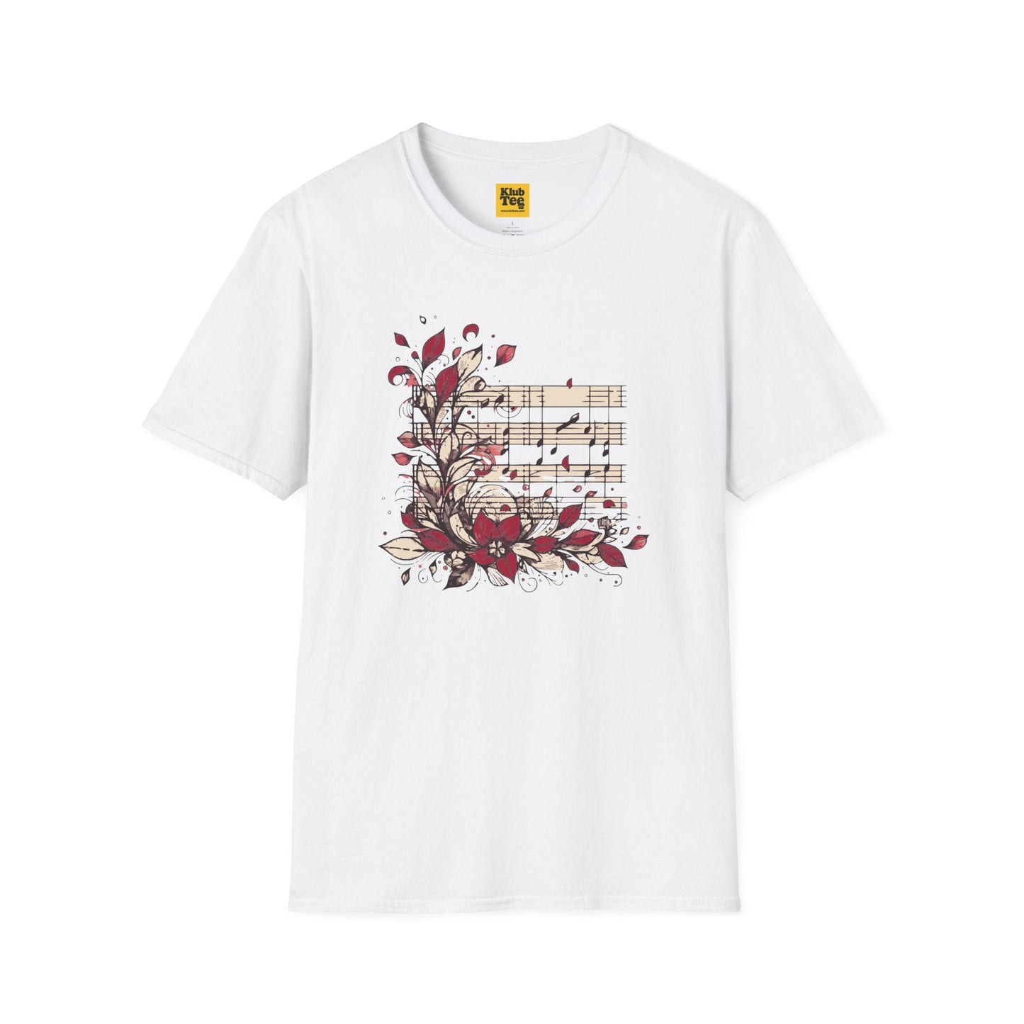Floral Music Notes T-Shirt - Garden Melody
