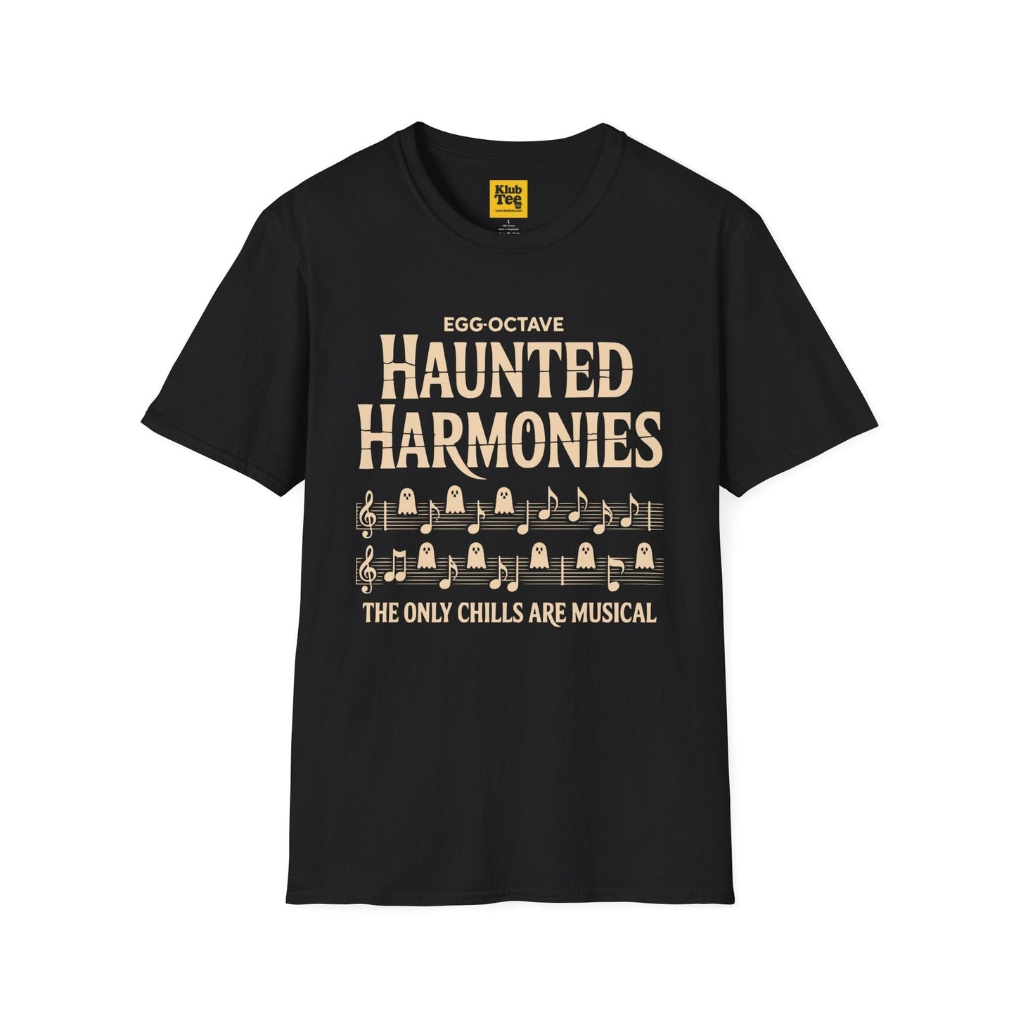 Haunted Harmonies Halloween T-Shirt - Spooky Music