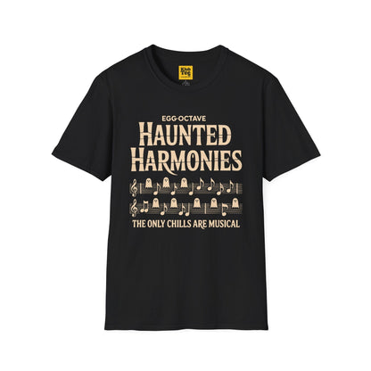 Haunted Harmonies Halloween T-Shirt - Spooky Music