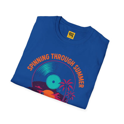 Spinning Through Summer T-Shirt - Vinyl Tropical